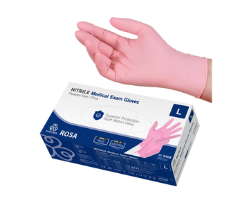 L Rosa nitrilhandske Evercare 150 st