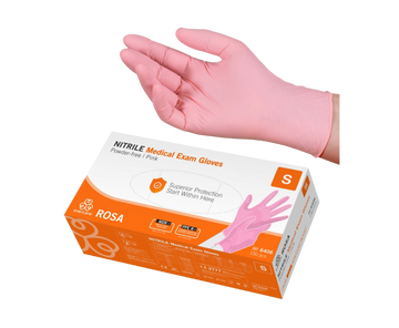 S Rosa nitrilhandske Evercare 150 st