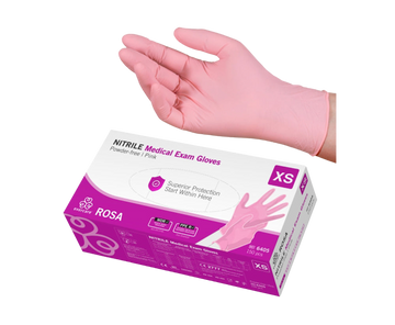 XS Rosa nitrilhandske Evercare 150 st